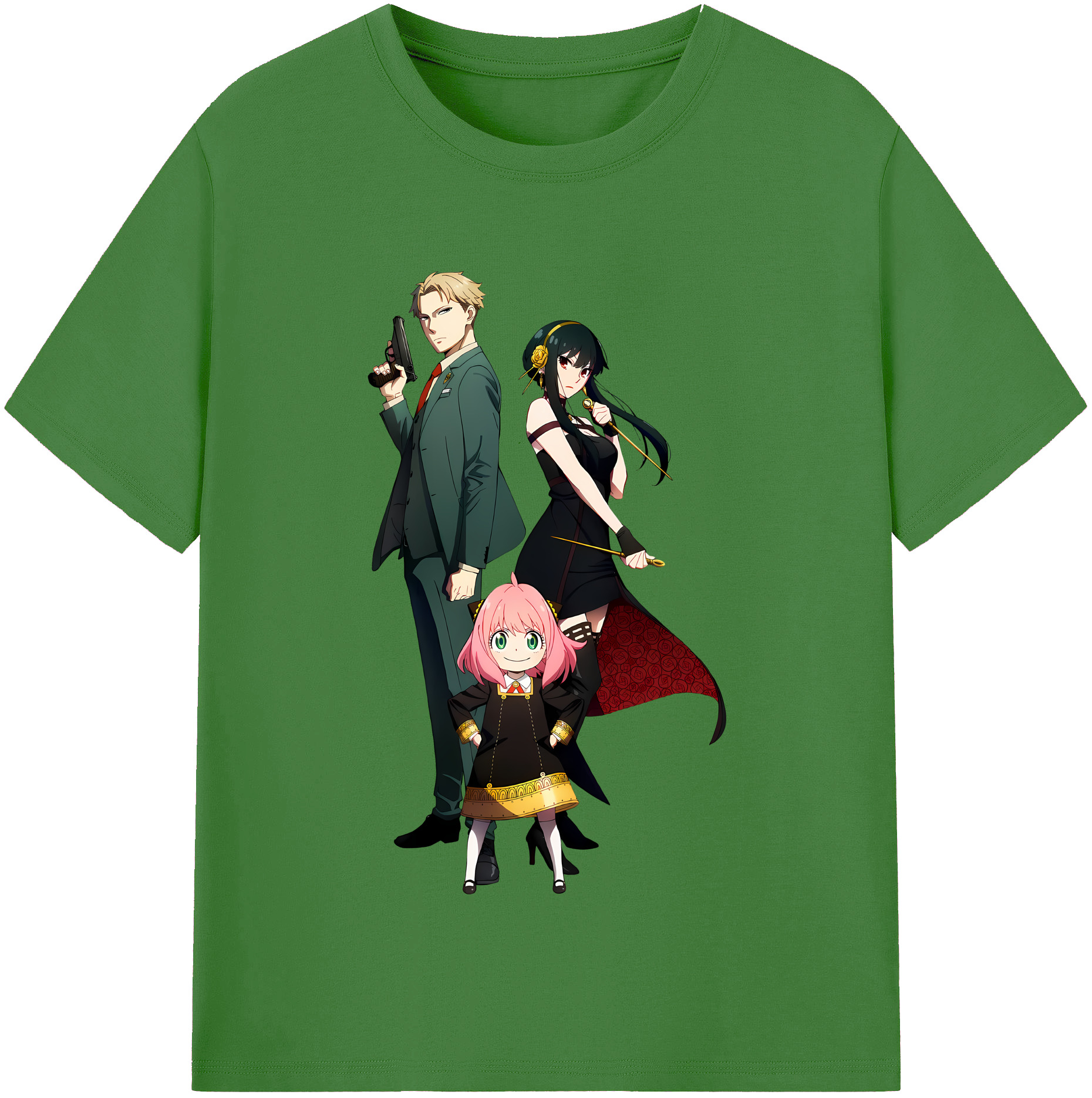 （画像用） SPY×FAMILY间谍家家酒 レディースカジュアルプリントTシャツ（綿100％）